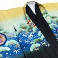 画像5: 七五三 3歳男の子 花うさぎブランドの着物(合繊)と縞袴セット【芥子色、鷹】 (5)