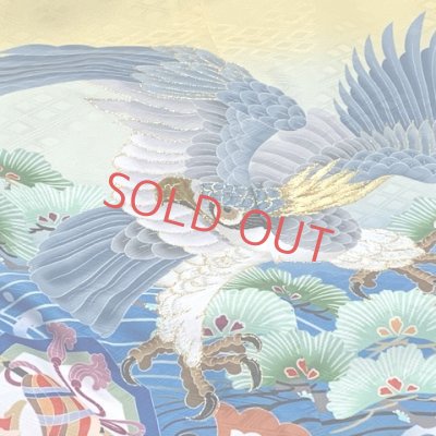 画像6: 七五三 3歳男の子 花うさぎブランドの着物(合繊)と縞袴セット【芥子色、鷹】