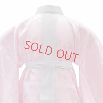 画像3: 長襦袢 小紋 訪問着用 着物用長襦袢 フリーサイズ 衿芯付き【薄いピンク】