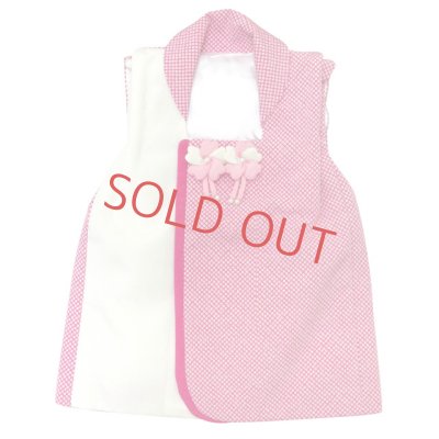 画像2: 七五三 三歳 女の子 被布セット 被布コート 草履 巾着 足袋 4点コーデセット【ピンク、鹿の子】