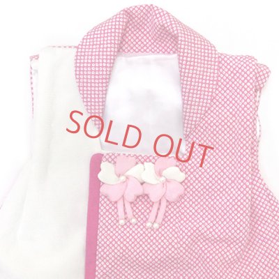 画像2: 七五三 着物 3歳女の子用 鹿の子柄のかわいい被布コート(単品)【ピンク】