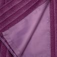 画像5: 二部式着物 洗える着物 袷 小紋柄の着物 フリーサイズ【ワインレッド、縦縞】 (5)