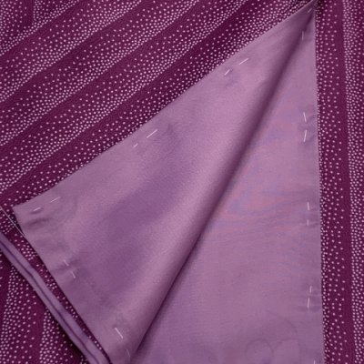 画像5: 二部式着物 洗える着物 袷 小紋柄の着物 フリーサイズ【ワインレッド、縦縞】