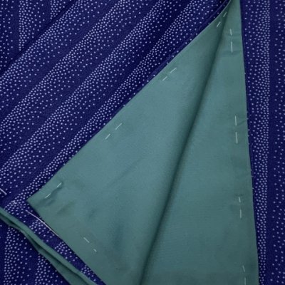 画像5: 二部式着物 洗える着物 袷 小紋柄の着物 フリーサイズ【紺色、縦縞】