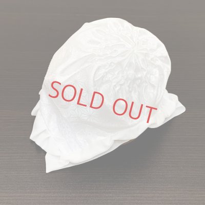 画像5: お宮参り よだれかけ フードセット 4点セット 初着 産着 男の子の赤ちゃん用 日本製 ポリエステル製【白地、麻の葉地紋】