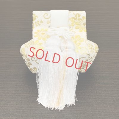 画像7: お宮参り よだれかけ フードセット 4点セット 初着 産着 男の子の赤ちゃん用 日本製 ポリエステル製【白地、麻の葉地紋】