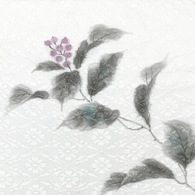 画像4: お太鼓 軽装帯 手描き風絵柄 お太鼓結びの付け帯 東レ シルック生地使用 合繊【白系、山ぶどう】