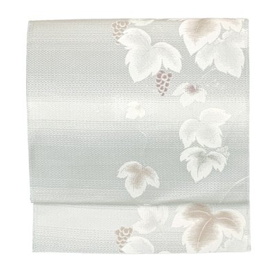 画像2: 軽装帯 お太鼓結びの付け帯 合繊【白灰系、葡萄】