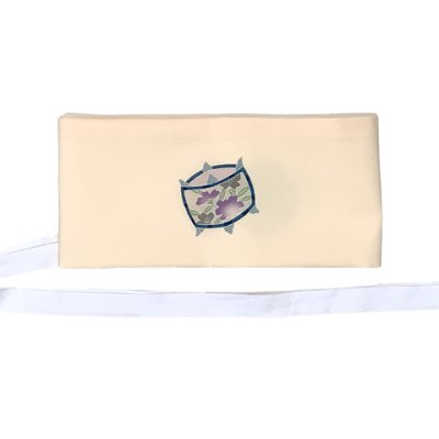 画像4: 軽装帯 お太鼓結びの付け帯 合繊【生成り系、鞠と糸車】