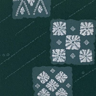 画像3: 軽装帯 お太鼓結びの付け帯 合繊【鉄紺色、絞り風柄】