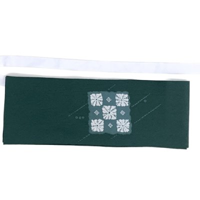 画像4: 軽装帯 お太鼓結びの付け帯 合繊【鉄紺色、絞り風柄】