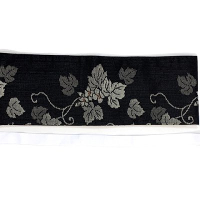 画像4: 軽装帯 紬調 お太鼓結びの付け帯 合繊【黒系、葡萄】