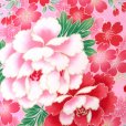画像2: 七五三 3歳 着物 女の子 身上げ・肩揚げ加工済み 三つ身の着物 単品【ピンク、鞠と桜】 (2)