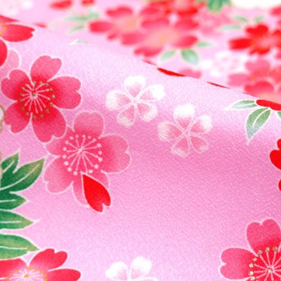 画像3: 七五三 3歳 着物 女の子 身上げ・肩揚げ加工済み 三つ身の着物 単品【ピンク、鞠と桜】