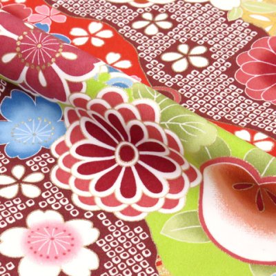 画像5: 袴セット 卒業式 短尺 古典柄の小振袖(二尺袖の着物)と刺繍袴セット【抹茶、古典柄】