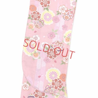 画像4: 卒業式 袴セット 女子用 大学生 長丈の二尺袖着物 小振袖 刺繍袴(M／Lサイズ) 2点セット 合繊【ピンク、矢羽と鞠】