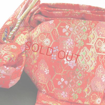 画像7: 七五三 着物 7歳 セット 正絹 日本製 絵羽柄の子供着物 結び帯コーディネートセット【薄紫ｘクリーム、ねじり梅】