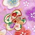 画像3: 七五三 着物 7歳 女の子 フルセット 正絹 日本製 絵羽柄の子供着物 結び帯セット【薄紫ｘクリーム、ねじり梅】