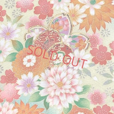 画像3: 七五三 着物 7歳 女の子 フルセット 正絹 日本製 絵羽柄の子供着物 結び帯セット【水色、桜に鼓】