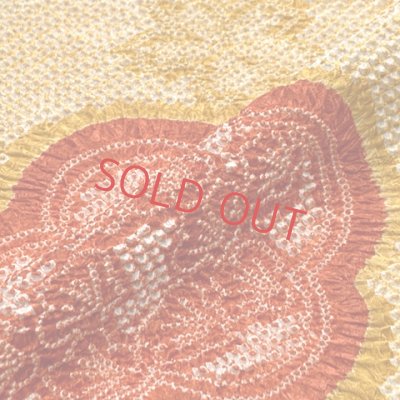 画像3: 【アウトレット品】 帯揚げ 成人式の振袖用 正絹 柄総絞りの帯あげ(単品)【山吹ｘ朱色、梅】