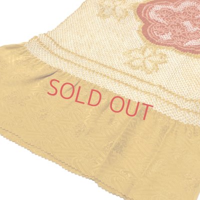 画像4: 【アウトレット品】 帯揚げ 成人式の振袖用 正絹 柄総絞りの帯あげ(単品)【山吹ｘ朱色、梅】