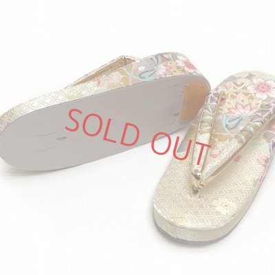 画像5: 七五三 7歳 女の子 大寸 結び帯 はこせこセット ペアセット(合繊)【白金系、鞠】