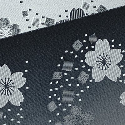 画像3: レディース 浴衣帯 卒業式 袴下帯 単品 一重帯 半幅帯【黒灰ぼかし、桜】