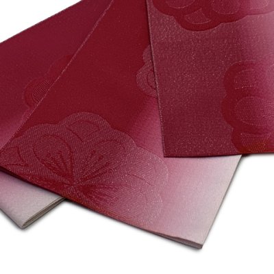 画像2: レディース 浴衣帯 卒業式 袴下帯 単品 一重帯 半幅帯【赤系ぼかし、八重桜】