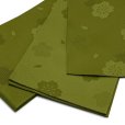 画像2: レディース 浴衣帯 卒業式 袴下帯 単品 一重帯 半幅帯【抹茶色、桜】 (2)