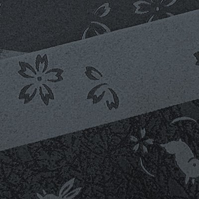 画像3: レディース 浴衣帯 卒業式 袴下帯 単品 一重帯 半幅帯【黒灰、桜とうさぎ】