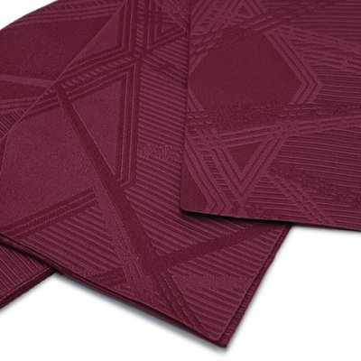 画像2: レディース 浴衣帯 卒業式 袴下帯 単品 一重帯 半幅帯【ワイン、変わり菱】