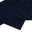 画像2: レディース 浴衣帯 卒業式 袴下帯 単品 一重帯 半幅帯【濃紺、鱗】 (2)