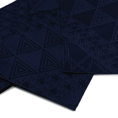 画像2: レディース 浴衣帯 卒業式 袴下帯 単品 一重帯 半幅帯【濃紺、鱗】