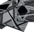 画像2: レディース 浴衣帯 卒業式 袴下帯 単品 一重帯 半幅帯【黒系、変わり菱】 (2)
