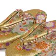 画像2: 子供草履 七五三 ２-３歳 女の子 金襴生地 16.5cm (適応：14cm-15.5cm )【金、桜】 (2)