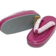 画像3: 子供草履 七五三 ３歳 女の子 エナメル台 レース鼻緒の草履 17.5cm【ピンク】 (3)