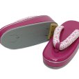 画像3: 子供草履 七五三 ５歳 ７歳 女の子 エナメル台 レース鼻緒の草履 19.0cm【ピンク】 (3)
