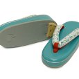 画像3: 子供草履 七五三 ５歳 ７歳 女の子 エナメル台 レース鼻緒の草履 19.0cm【ミント】 (3)