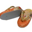 画像3: 子供草履 七五三 ５歳 ７歳 女の子 金襴生地の草履 19.0cm【朱赤、鞠】 (3)
