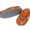 画像3: 子供草履 七五三 ７歳 女の子 金襴生地の草履 21.0cm【朱赤、桜】 (3)