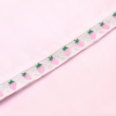 画像5: 子供用着物スリップ (国産)３-４歳用女の子着物用いちご刺繍が可愛い！七五三、着物姿に【ピンク、イチゴ】