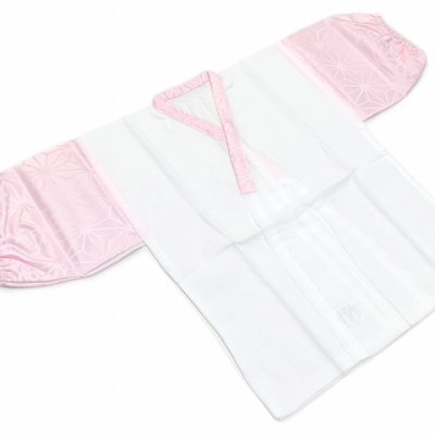 画像2: 日本製 子供着物用 二部式肌着(3歳用) 　お子様肌着セット【ピンク、麻の葉】