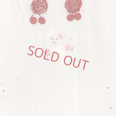 画像4: 七五三 三歳 女の子 被布セット 被布コート 草履 巾着 足袋 4点コーデセット【白、うさぎさん】