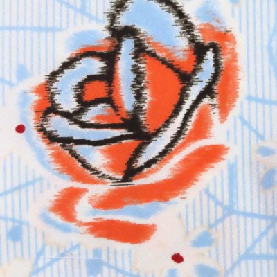 画像4: 洗える着物 小紋 袷 コーディネートセット レディース着物と半幅帯作り帯セット 袷 Mサイズ【水色系、椿】