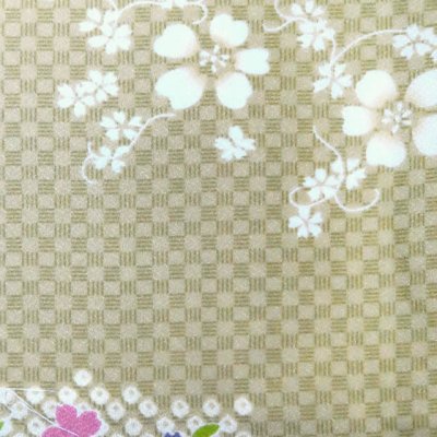 画像4: 洗える着物 小紋 袷 コーディネートセット レディース着物と半幅帯作り帯セット 袷 Mサイズ【カーキ系、花柄】