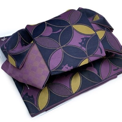 画像6: 洗える着物 小紋 袷 コーディネートセット レディース着物と半幅帯作り帯セット 袷 Mサイズ【カーキ系、花柄】