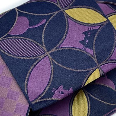 画像7: 洗える着物 小紋 袷 コーディネートセット レディース着物と半幅帯作り帯セット 袷 Mサイズ【カーキ系、花柄】