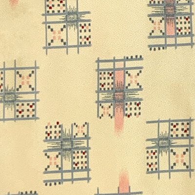 画像4: 洗える着物 小紋 袷 コーディネートセット レディース着物と半幅帯作り帯セット 袷 Mサイズ【イエローベージュ系、幾何学柄】