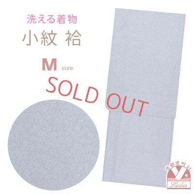 画像1: 洗える着物 小紋 袷 単品 レディース 仕立て上がり 着物 Mサイズ【青鼠系、鮫小紋】