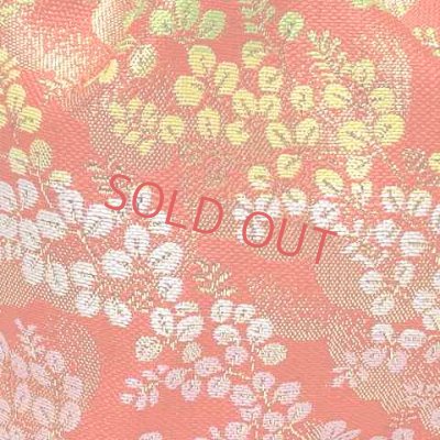 画像2: こども巾着 七五三のこども着物 袴に 金襴生地の巾着【朱赤、萩】